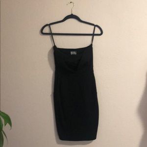 Fitted classy black cocktail dress